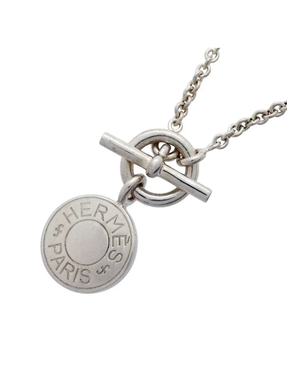 Hermes Necklace Sellier Amulette 925 Sterling Silver